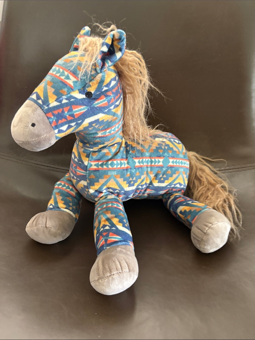 Pendleton Tribal-Print Plush Horse Toy BUCKY HORSE STUFFED ANIMAL